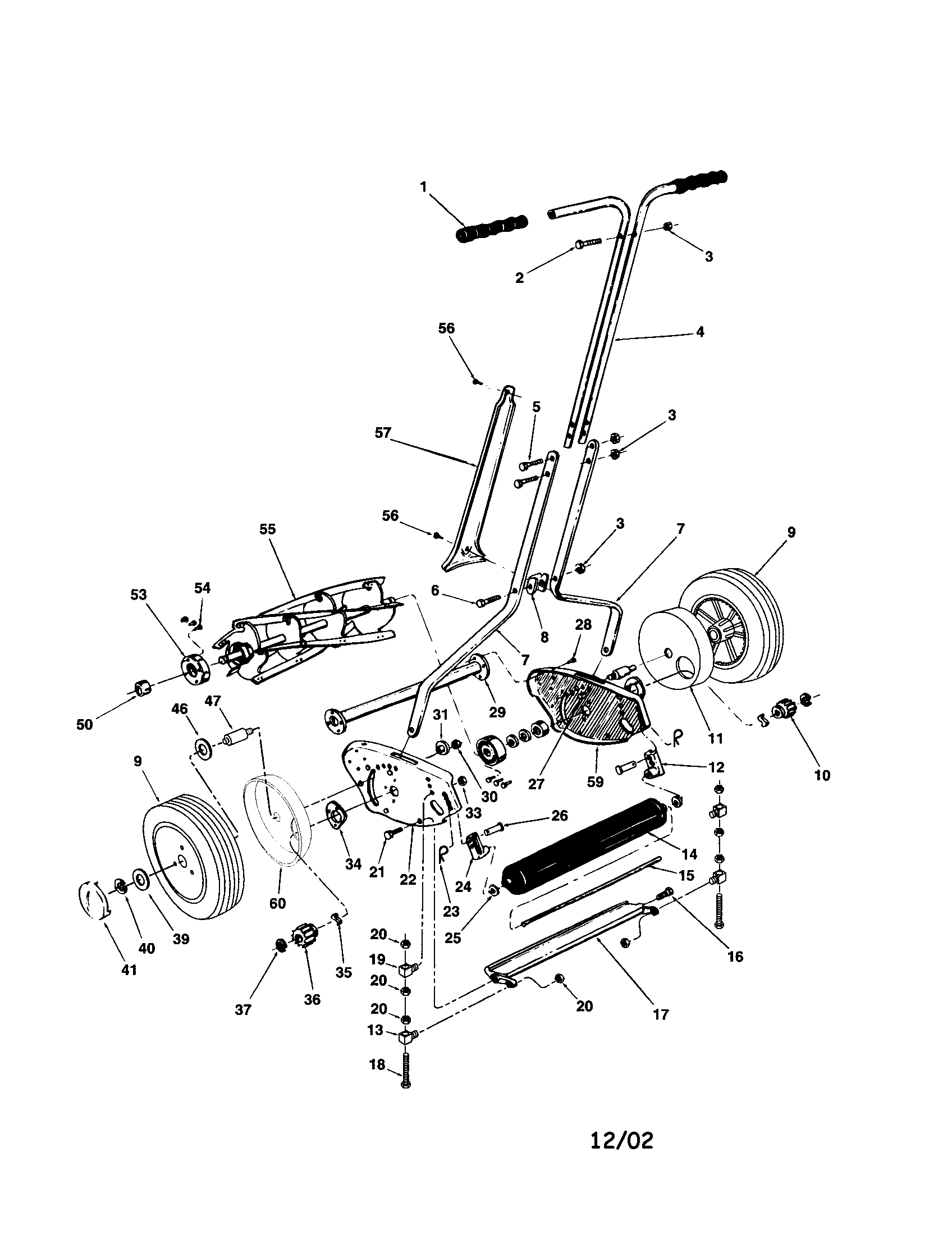 16" push reel mower