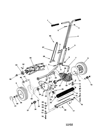 16" push reel mower