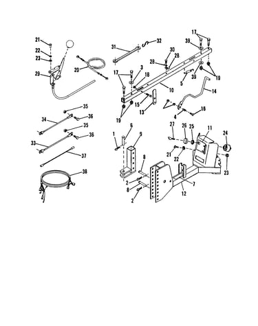 Drawbar/hitch/wire harness