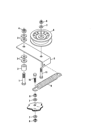Idler arm bracket and pulley