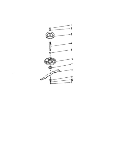 Pulley/mower blade