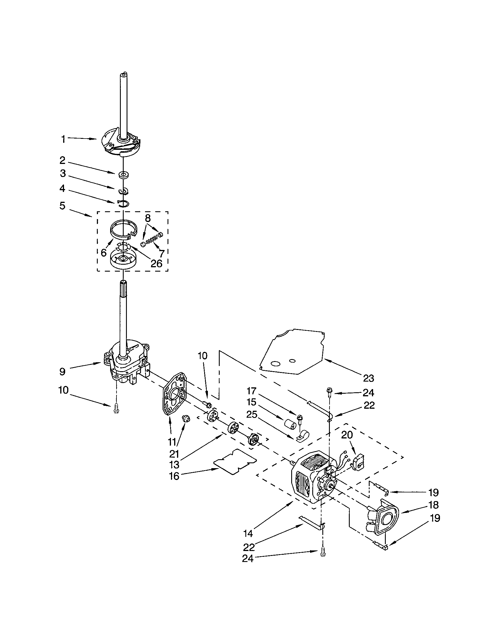 Brake/clutch/gearcase/motor/pump