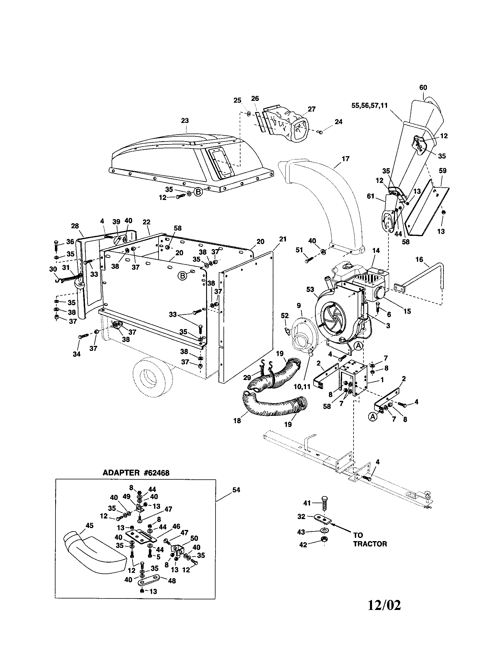 Panels/engine base/hose