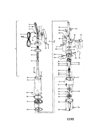 Handle/motor cover/fan