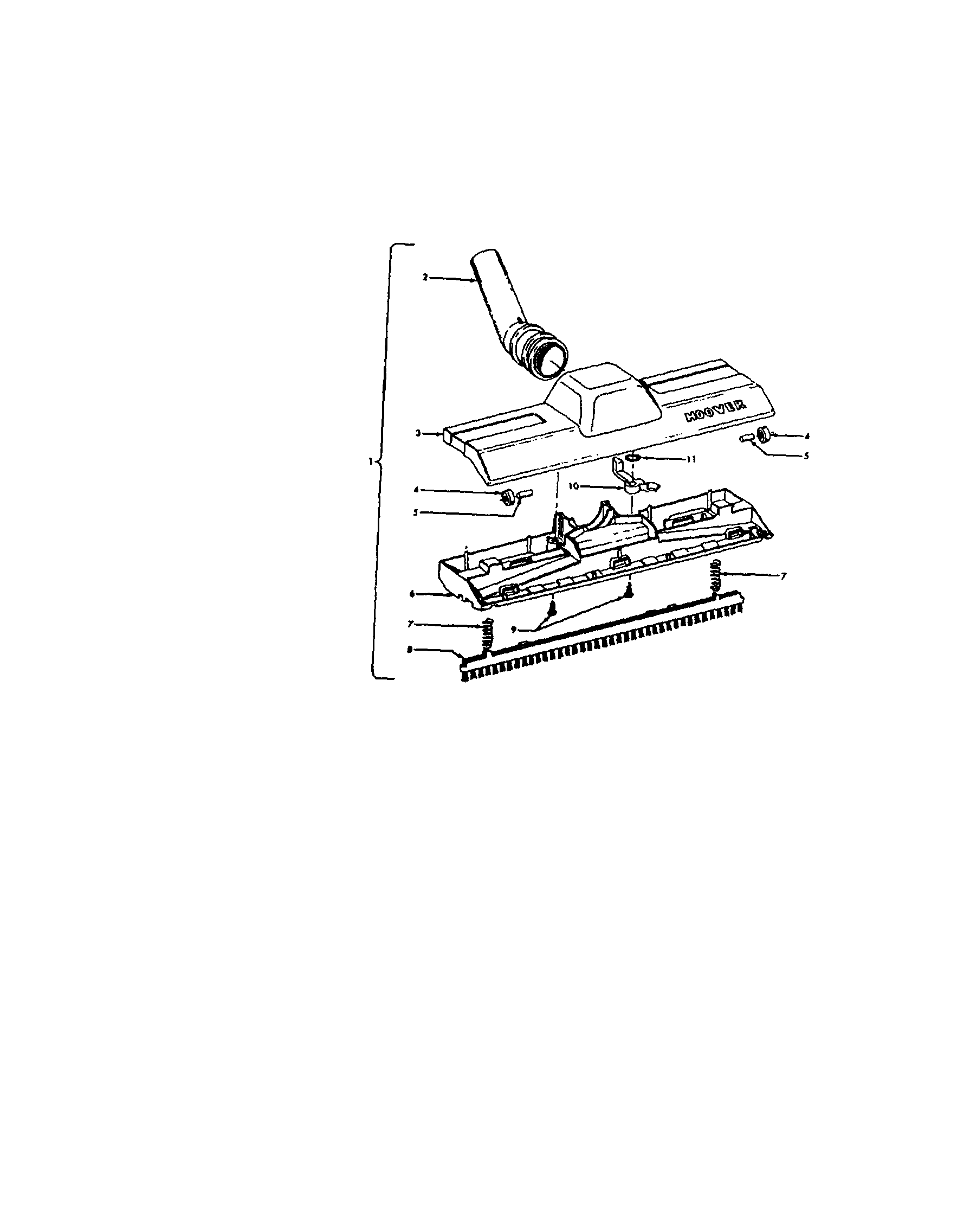 Rug and floor nozzle