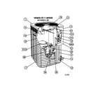 Lennox HP29-048-1P motor - fan/cover/compressor diagram