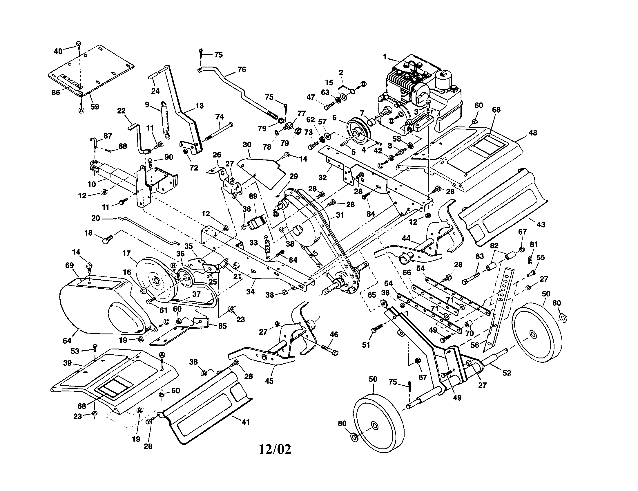 ENGINE/TINE SHIELD/TINE & HUB