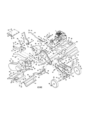 Engine/tine shield/tine & hub