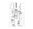 Eureka 4331AA-3 handle/housing/motor diagram