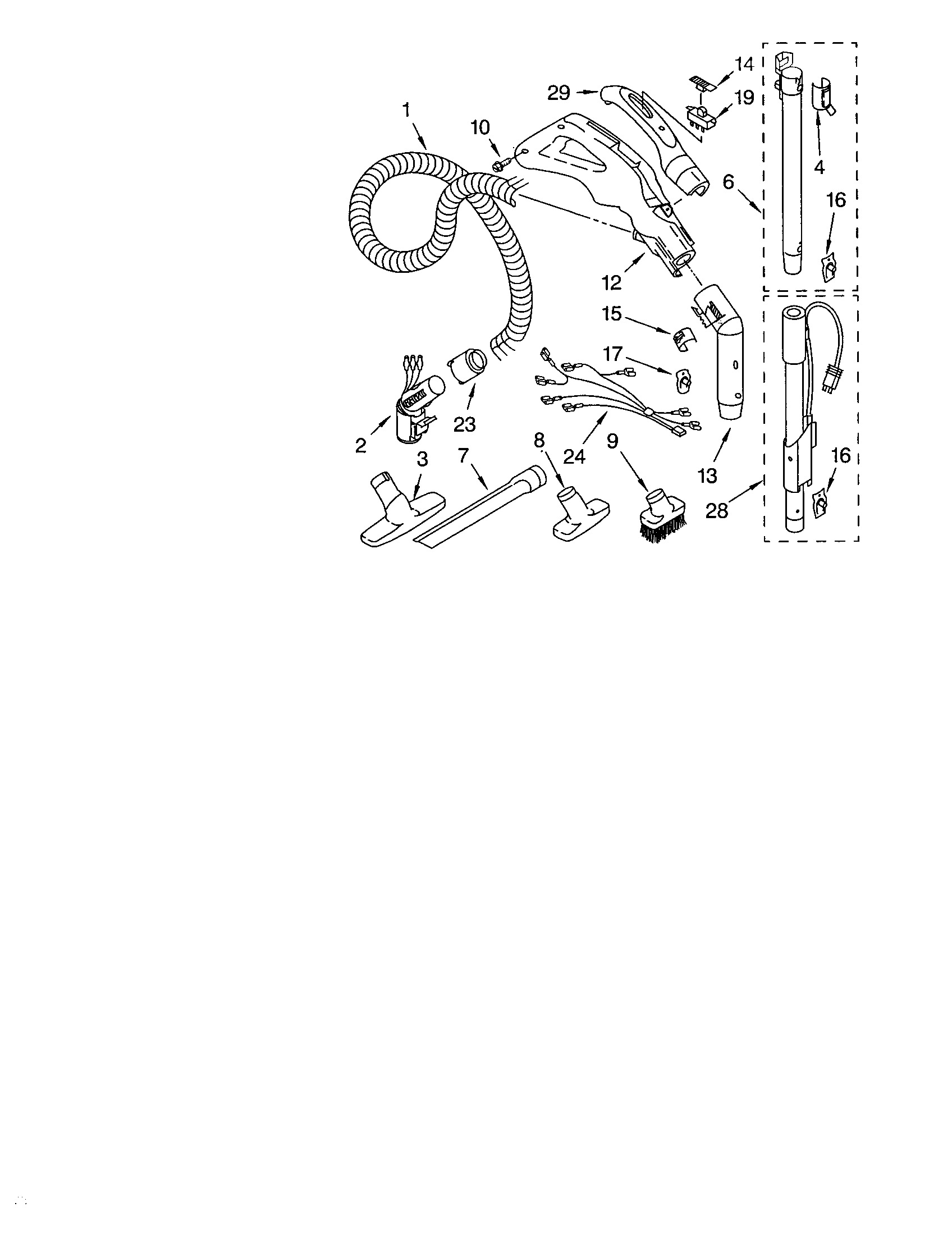 Hose and attachment