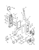 Dust compartment and motor
