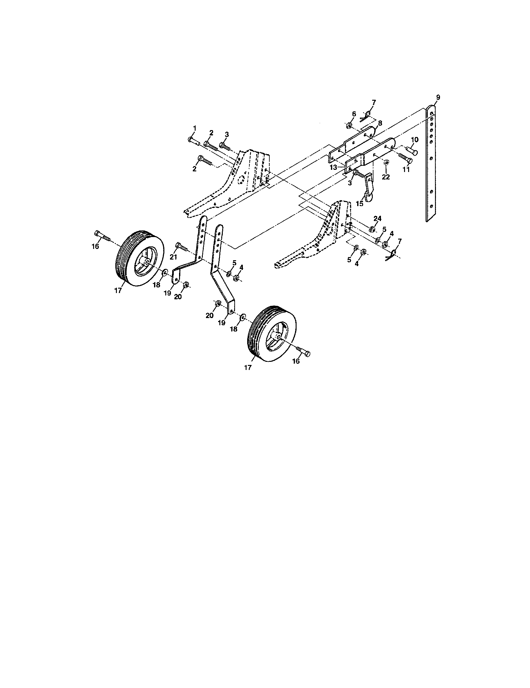 WHEEL AND DEPTH STAKE ASSEMBLY