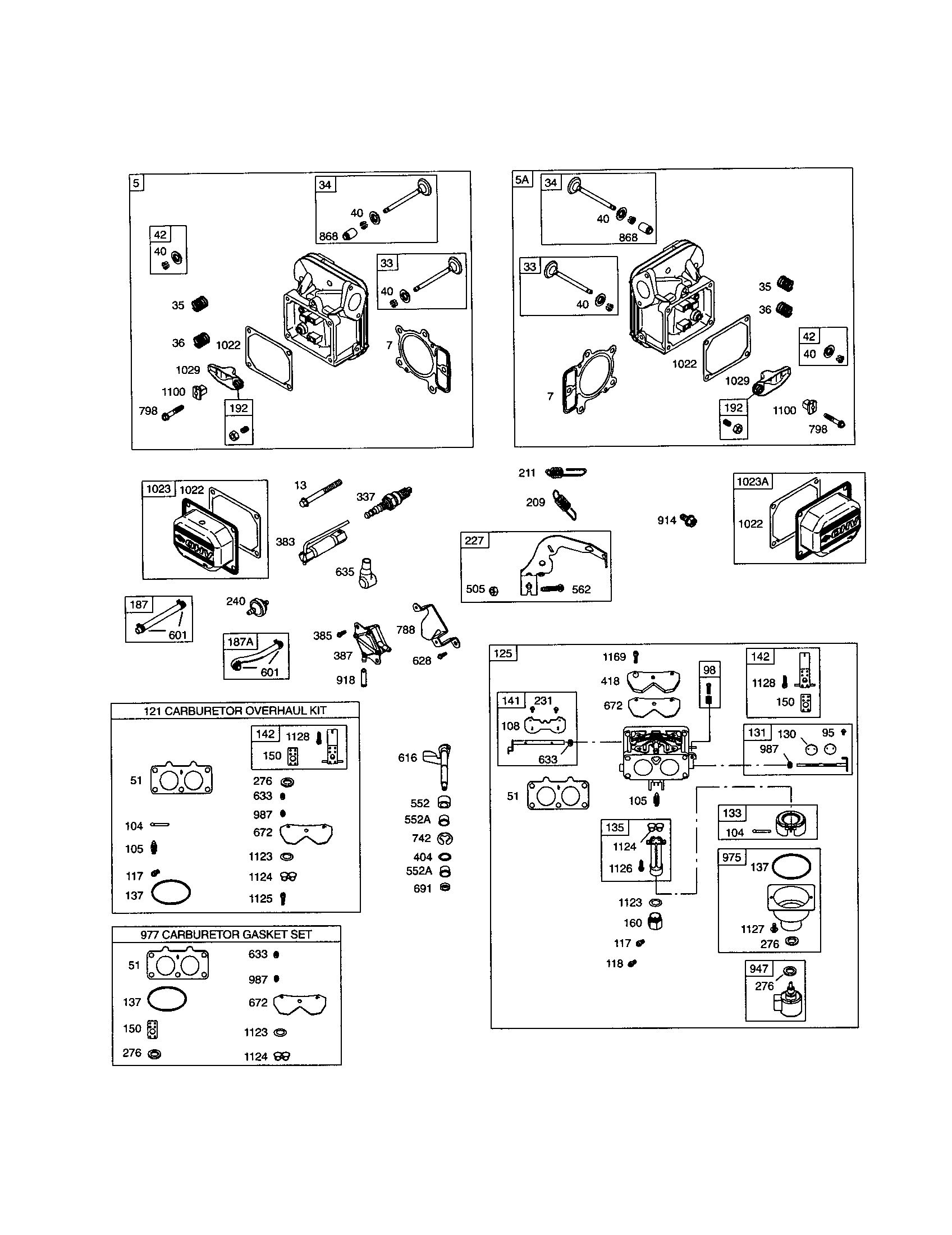 Cylinder head/carburetor