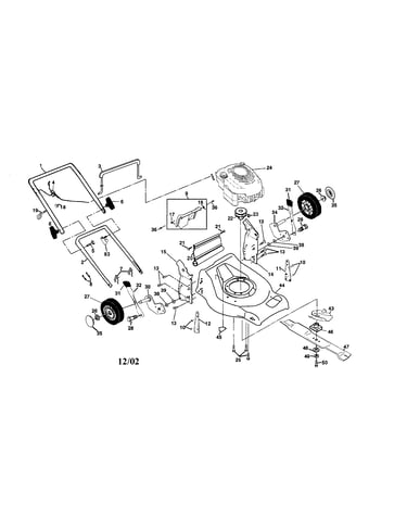 Engine/housing/handles