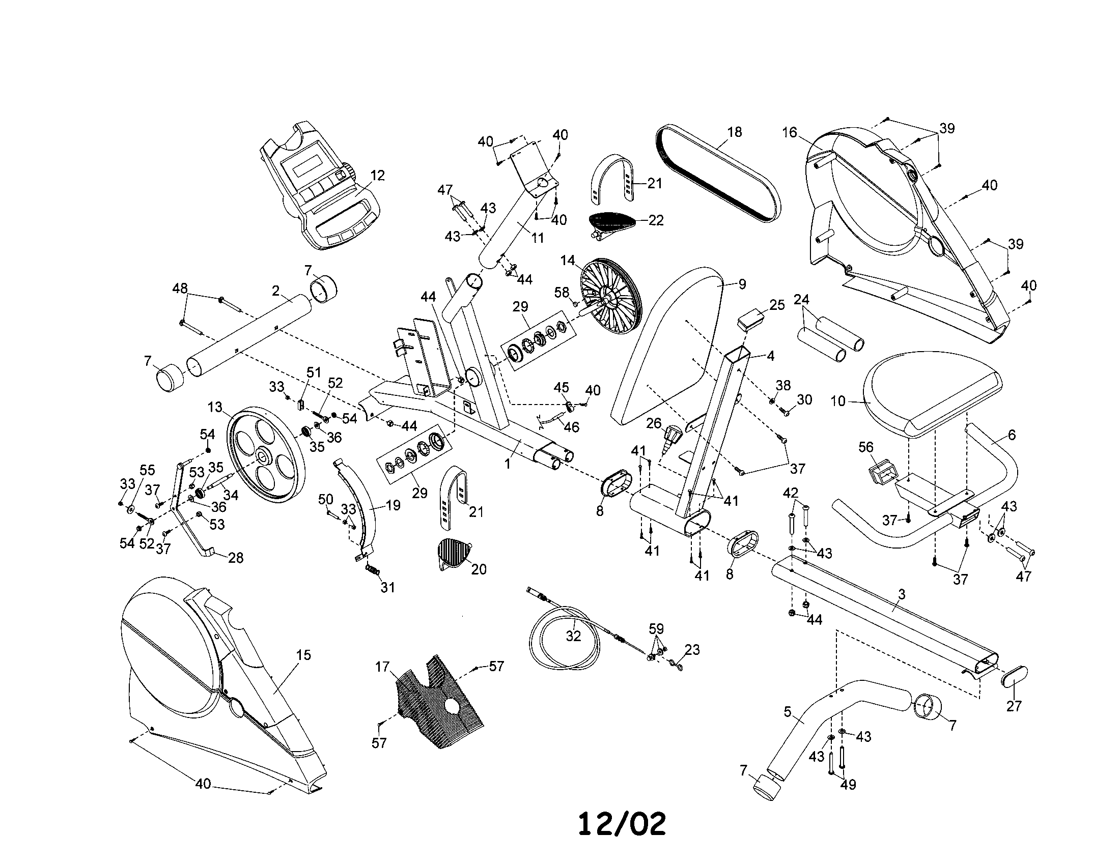 Console/frame/seat/belt