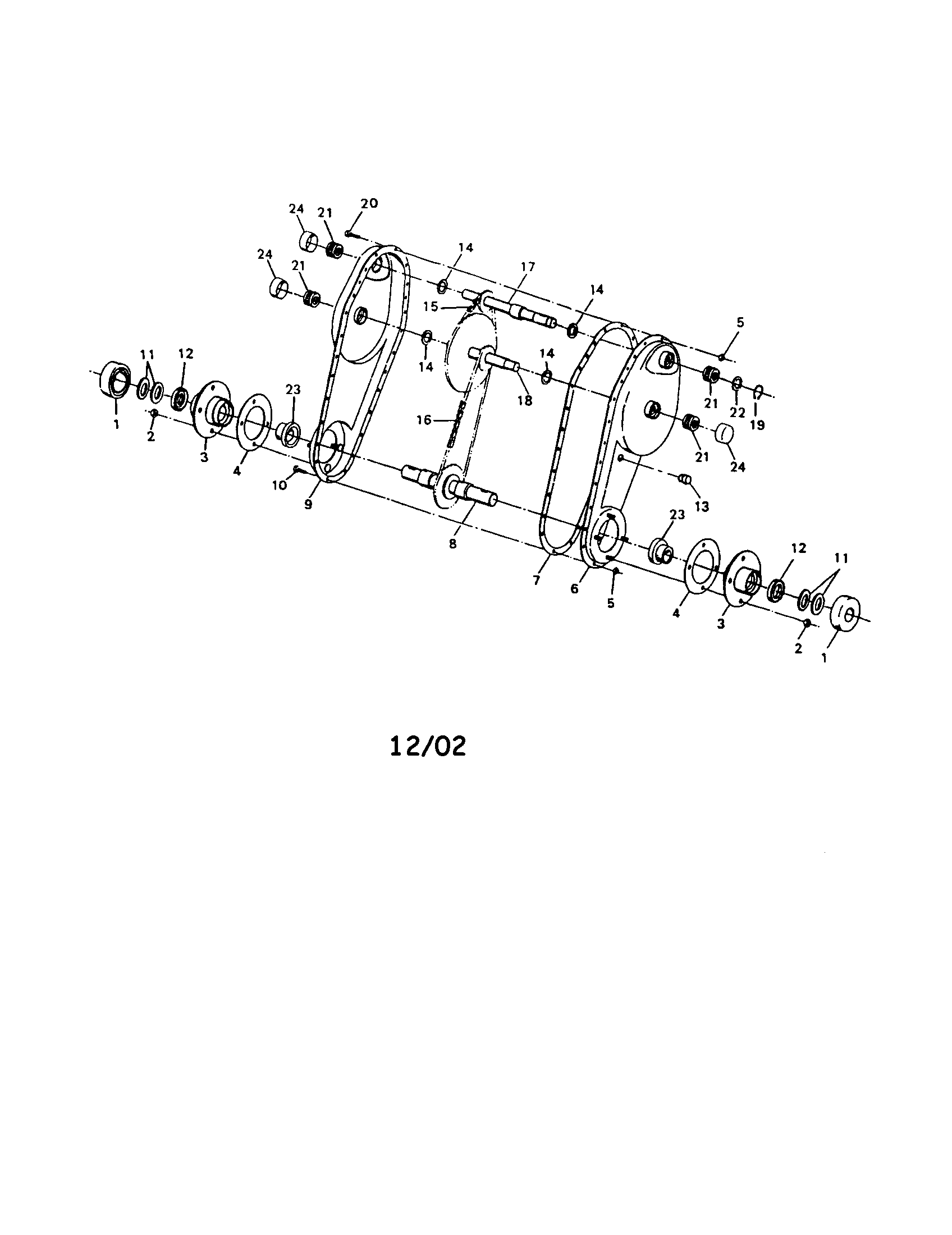 TINE SHAFT/CHAIN/BEARING