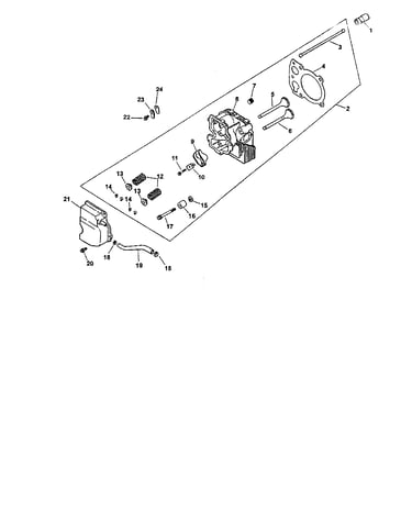 Cylinder head/valve/breather