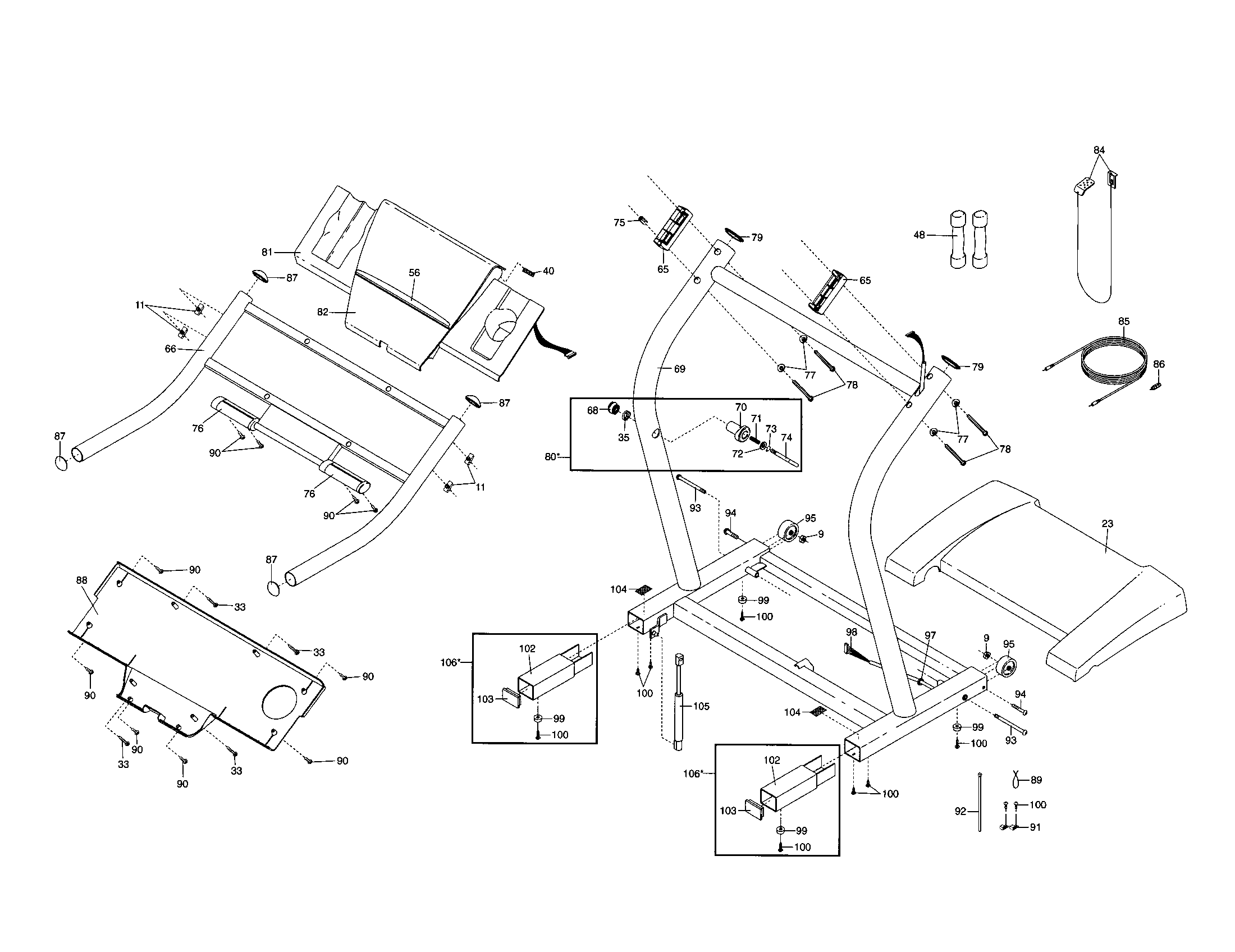 Console base/handrails