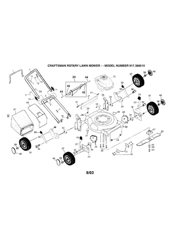 Engine/handle/bag/housing