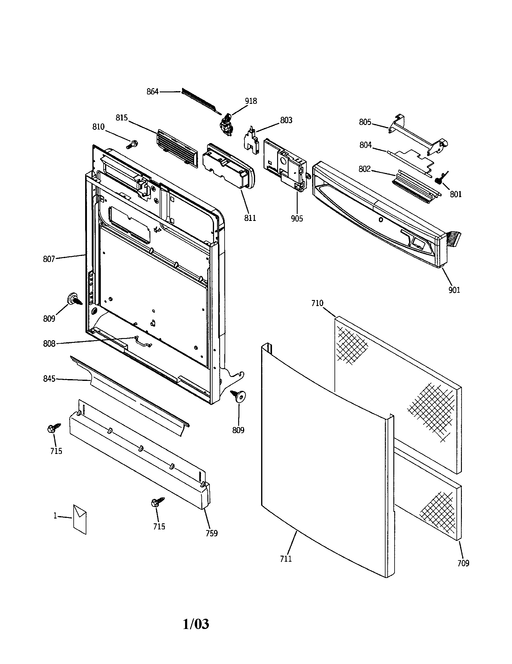 ESCUTCHEON AND DOOR