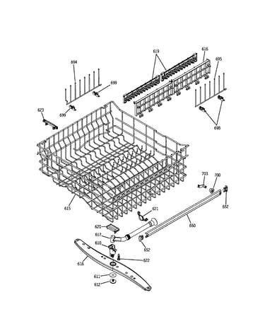 Upper rack and arm