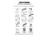 Craftsman 113170190 accessories and attachments diagram