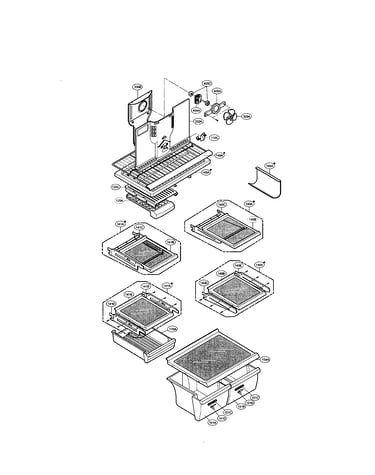 Shelves and fan
