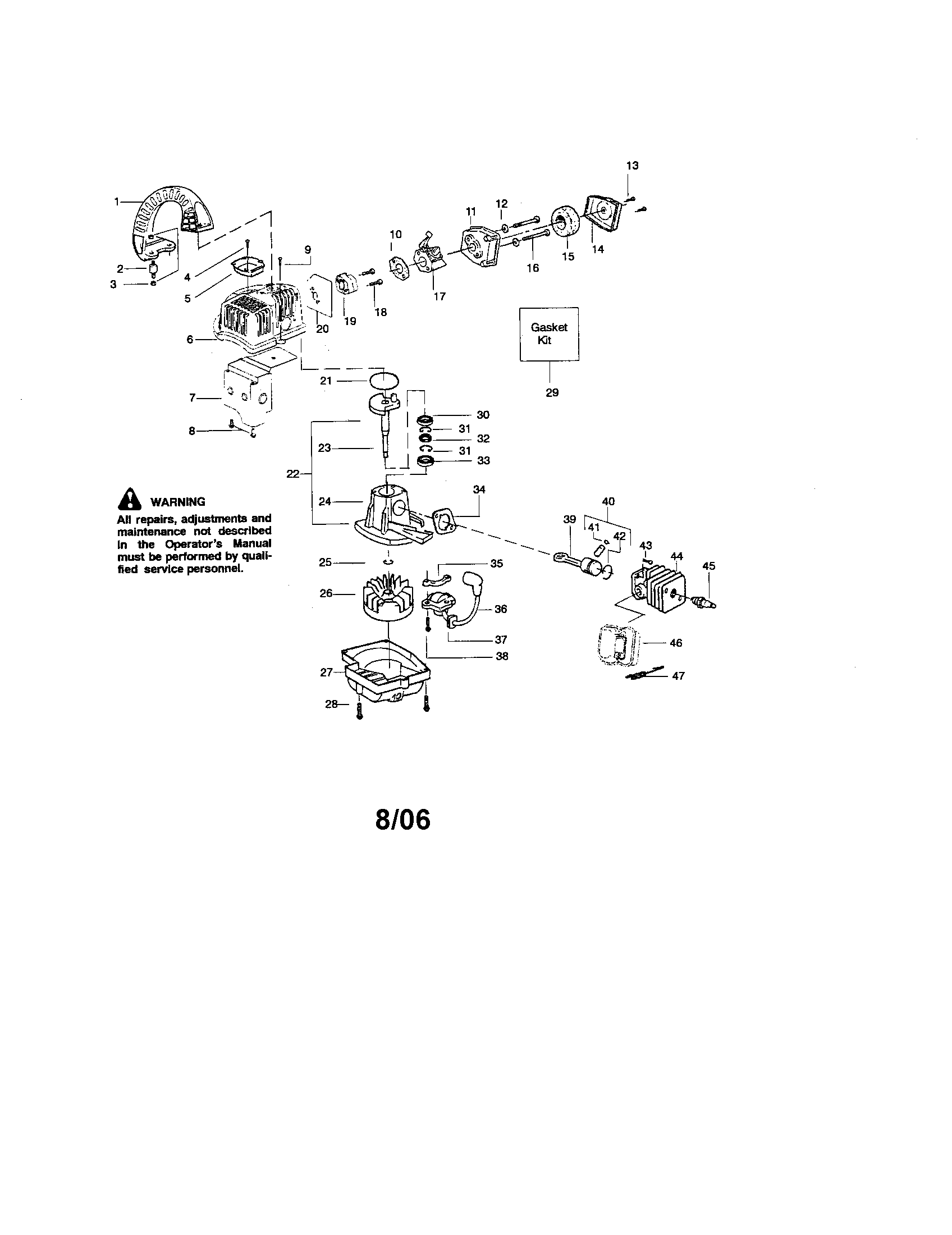 CRANKCASE/HANDLE AND SHROUD KIT