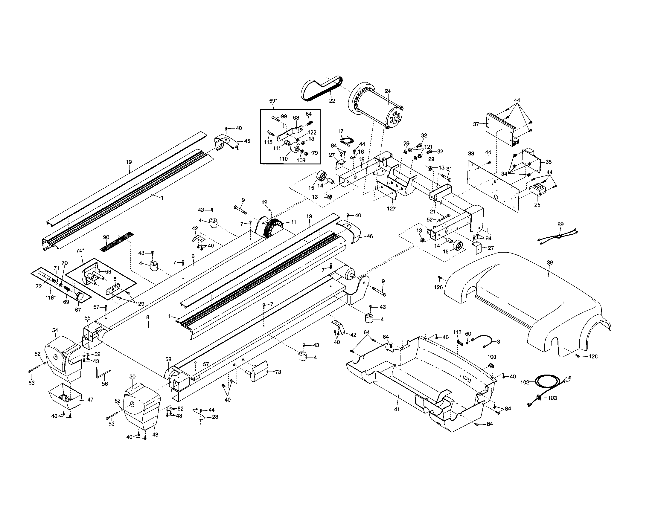 Belts, walking and motor