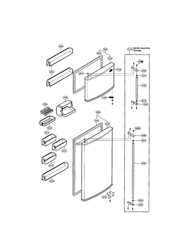 Door and shelving