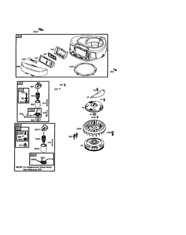 Housing-blower/flywheel