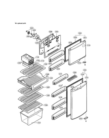 Door and shelving