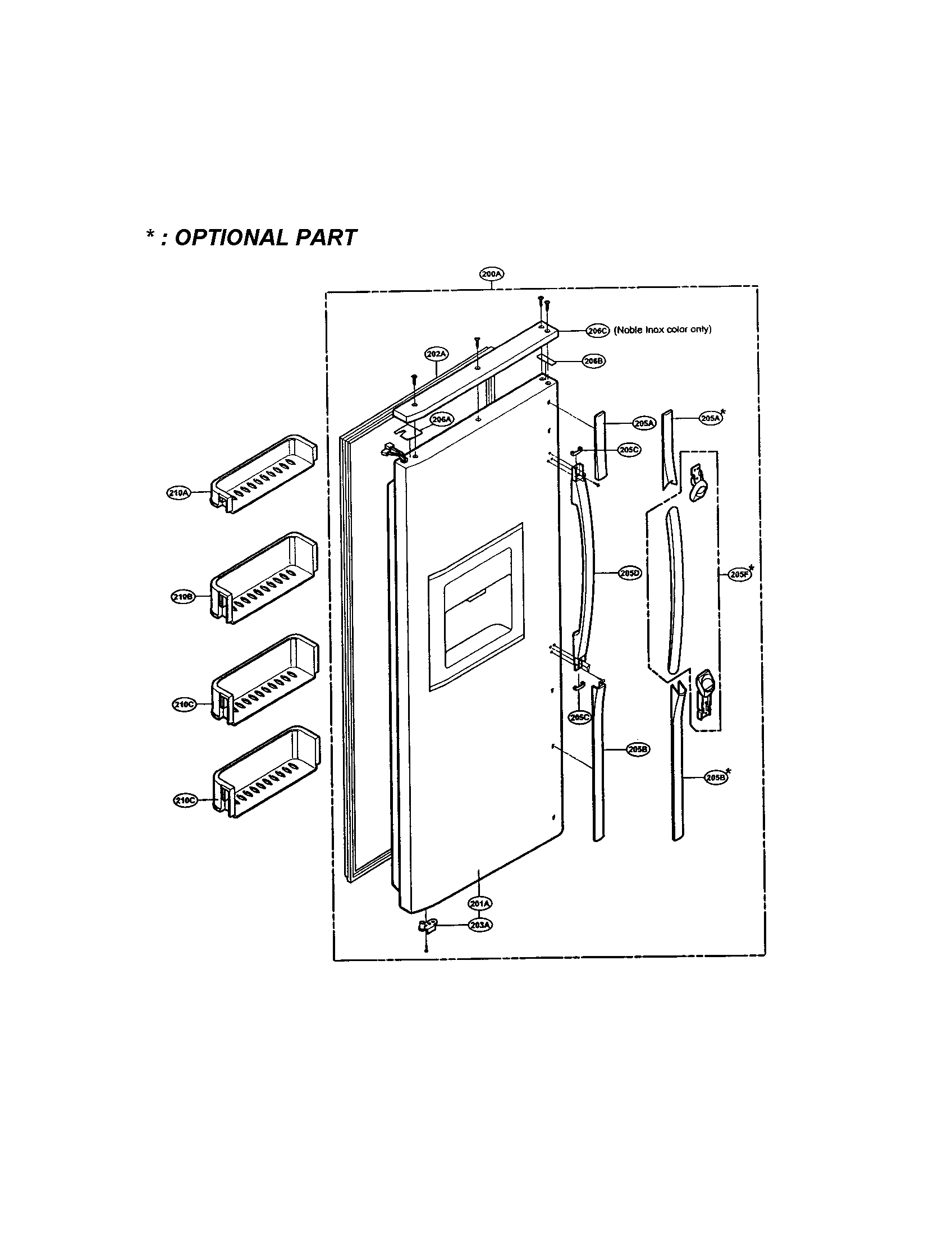 Freezer door