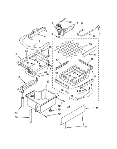 Evaporator/ice cutter grid/water