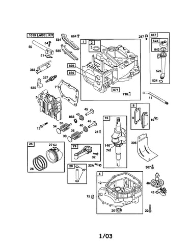 Cylinder/crankshaft