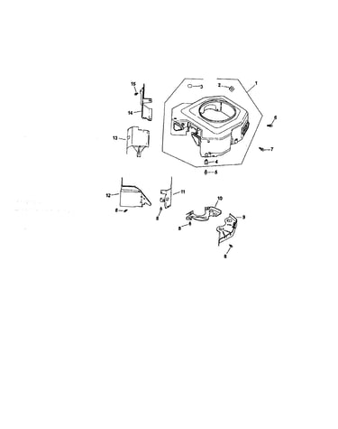 Blower housing and baffles