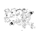 Craftsman 917378480 engine/housing/handle diagram
