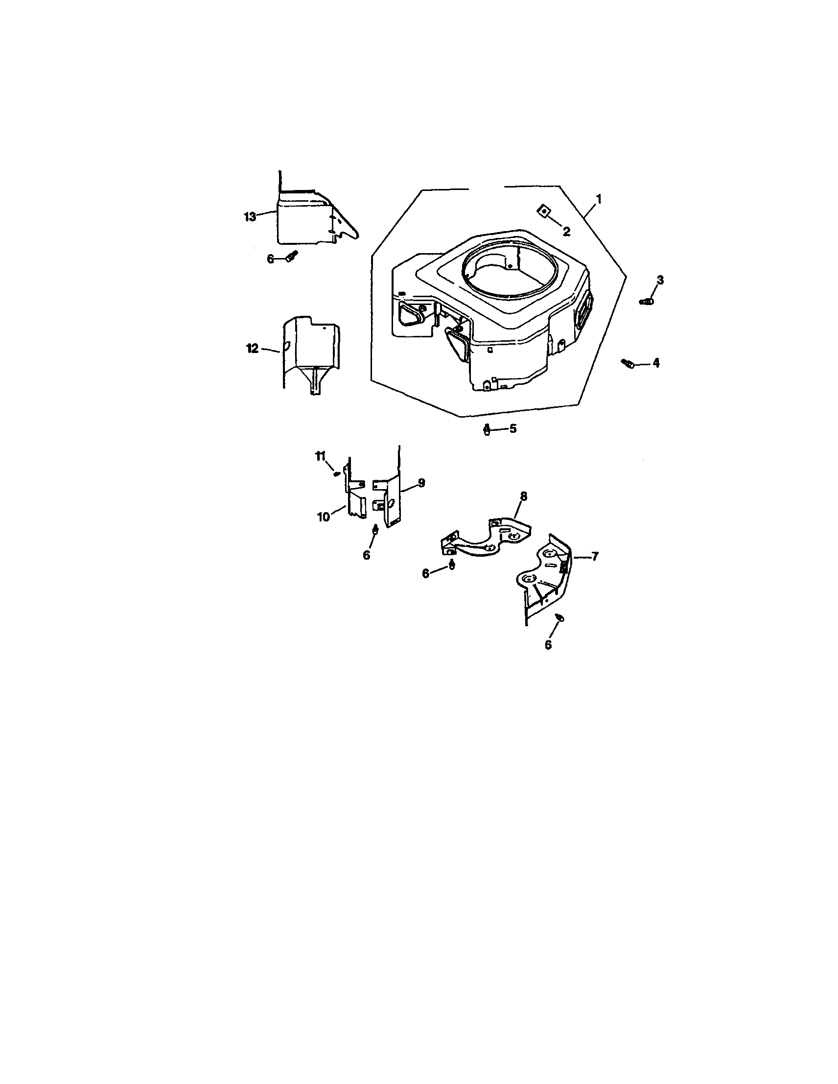 Blower housing and baffles