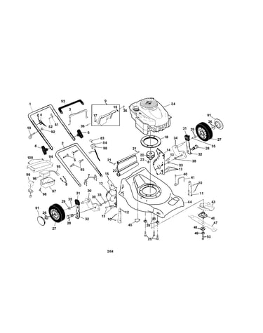 Engine/housing/handle