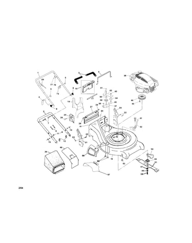 Engine/housing/bag