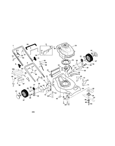 Engine/housing/handle