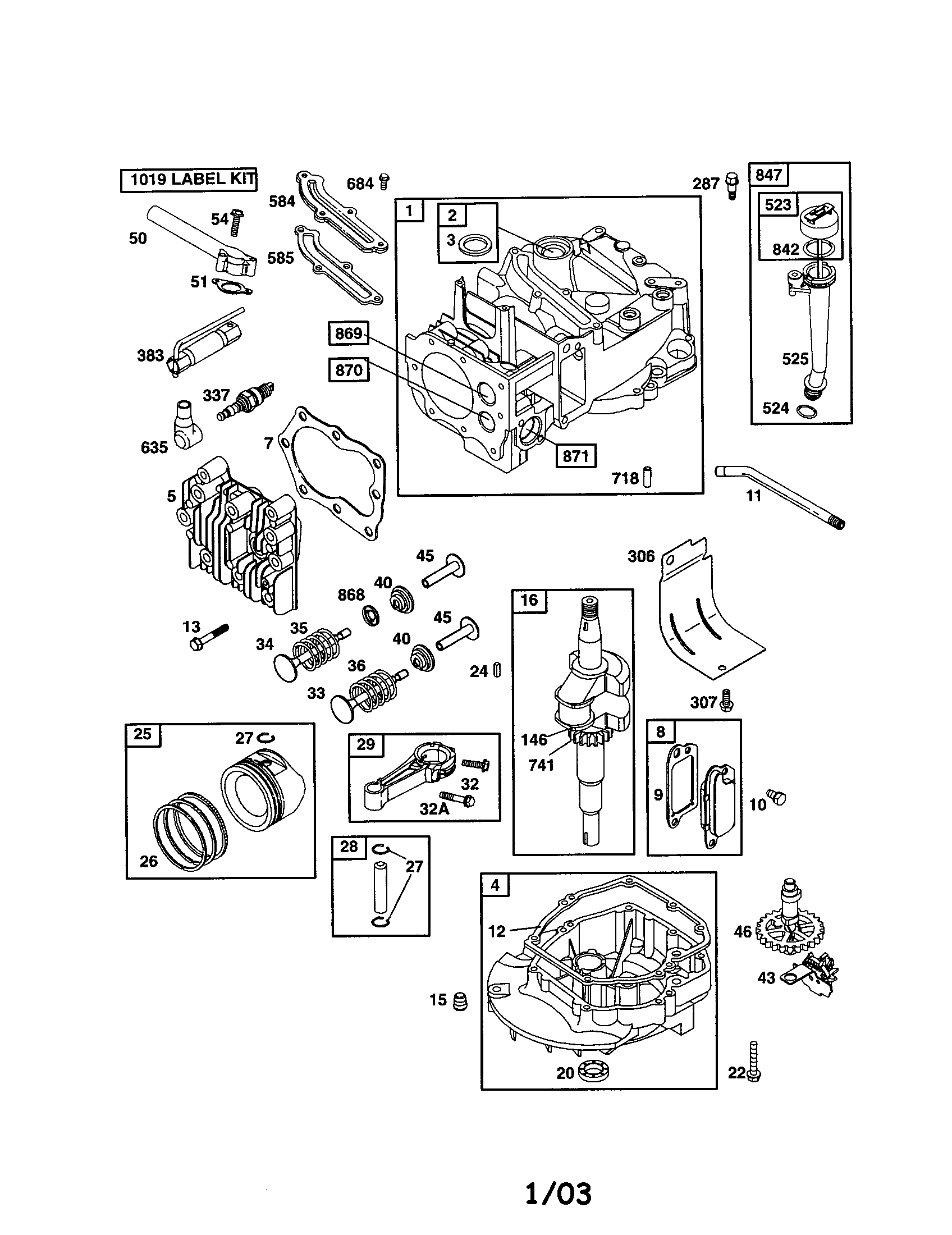 Cylinder/crankshaft