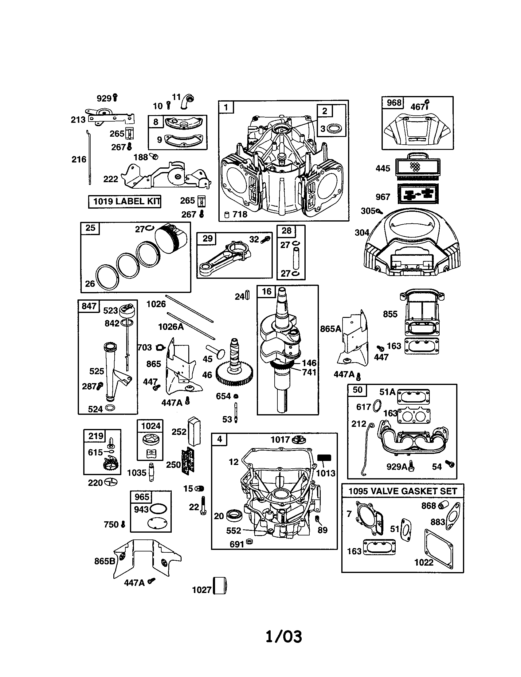 Cylinder/crankshaft