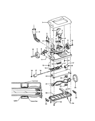Hood/dust cover/agitator