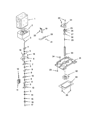 Motor and ice container