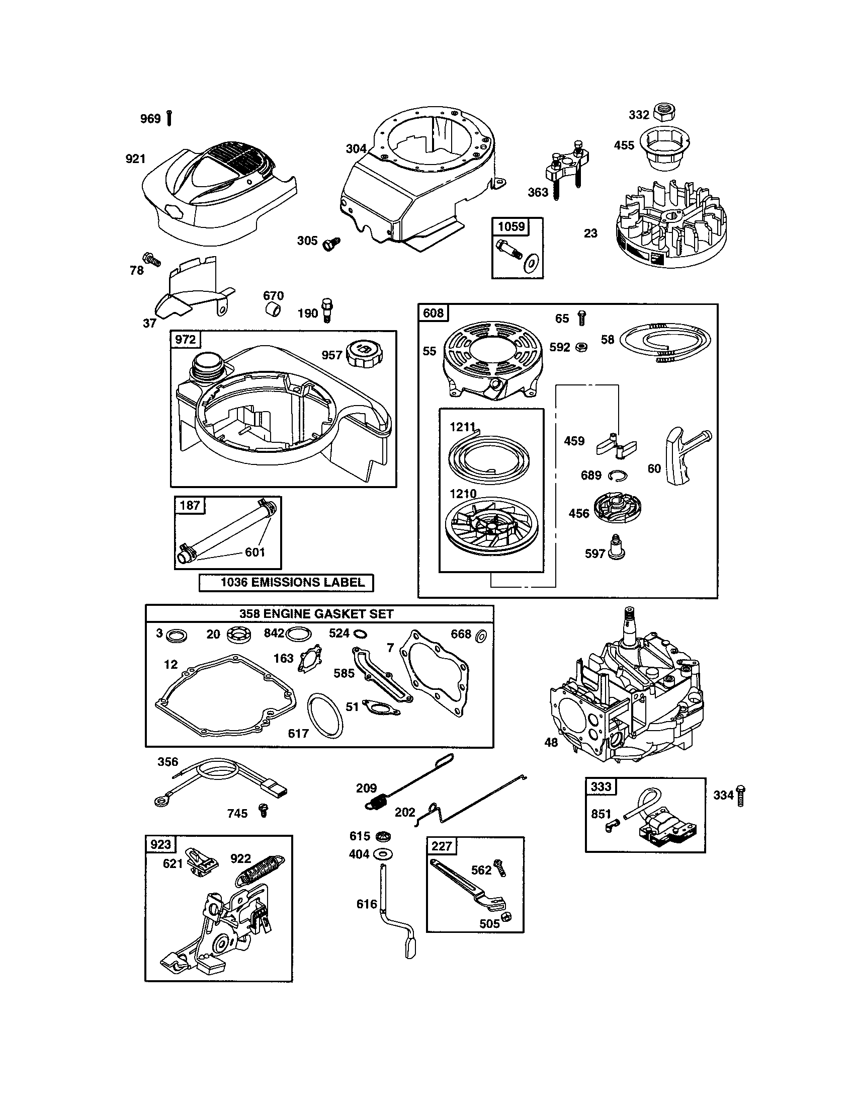 Blower-housing/starter-rewind