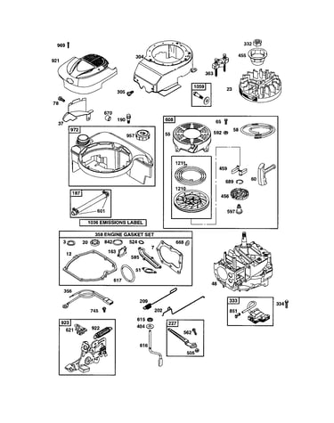 Blower-housing/starter-rewind