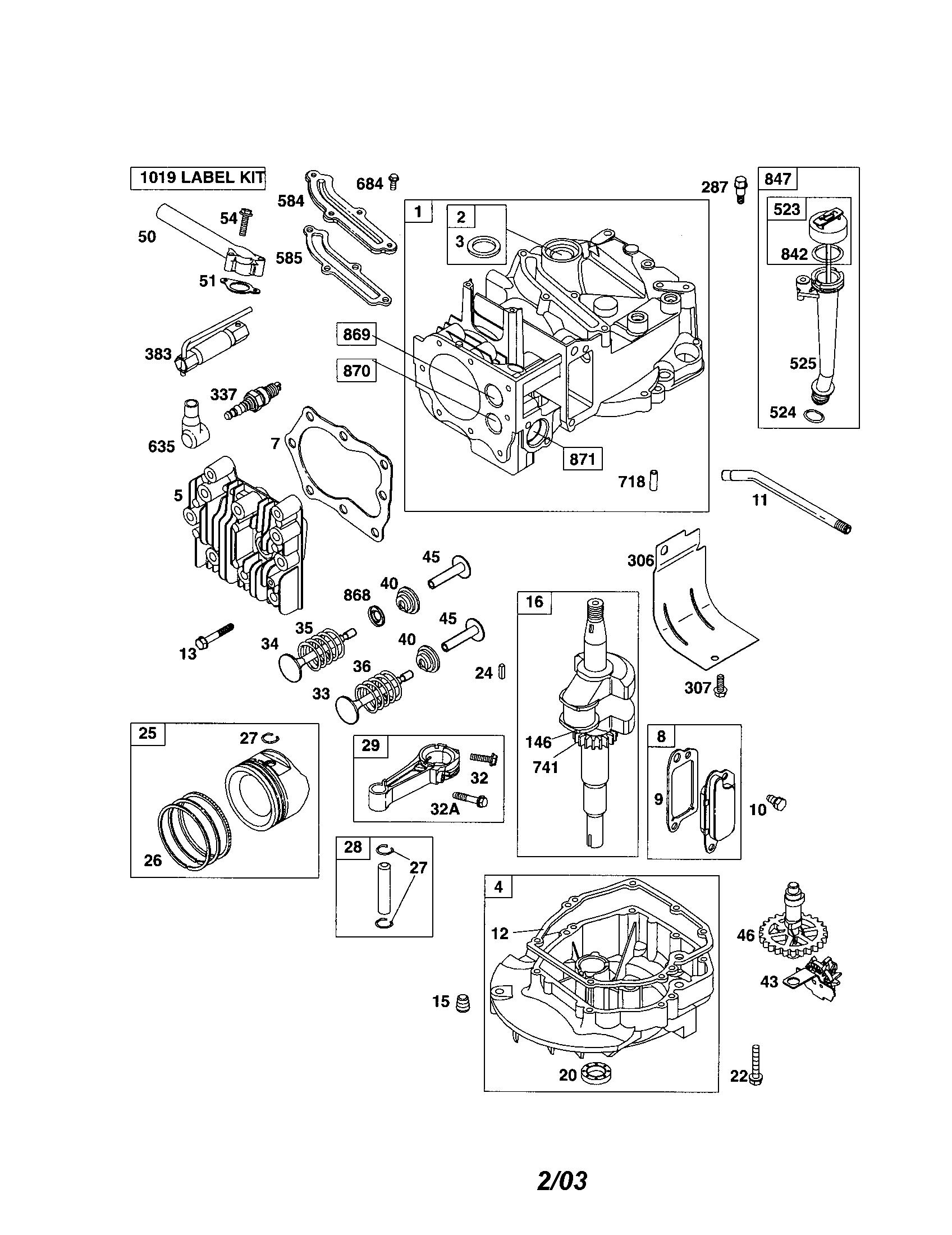 Cylinder/crankshaft