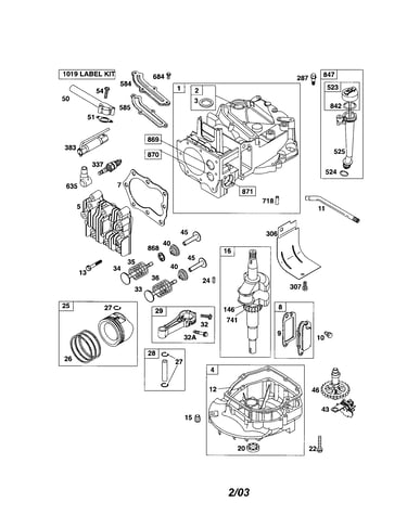 Cylinder/crankshaft