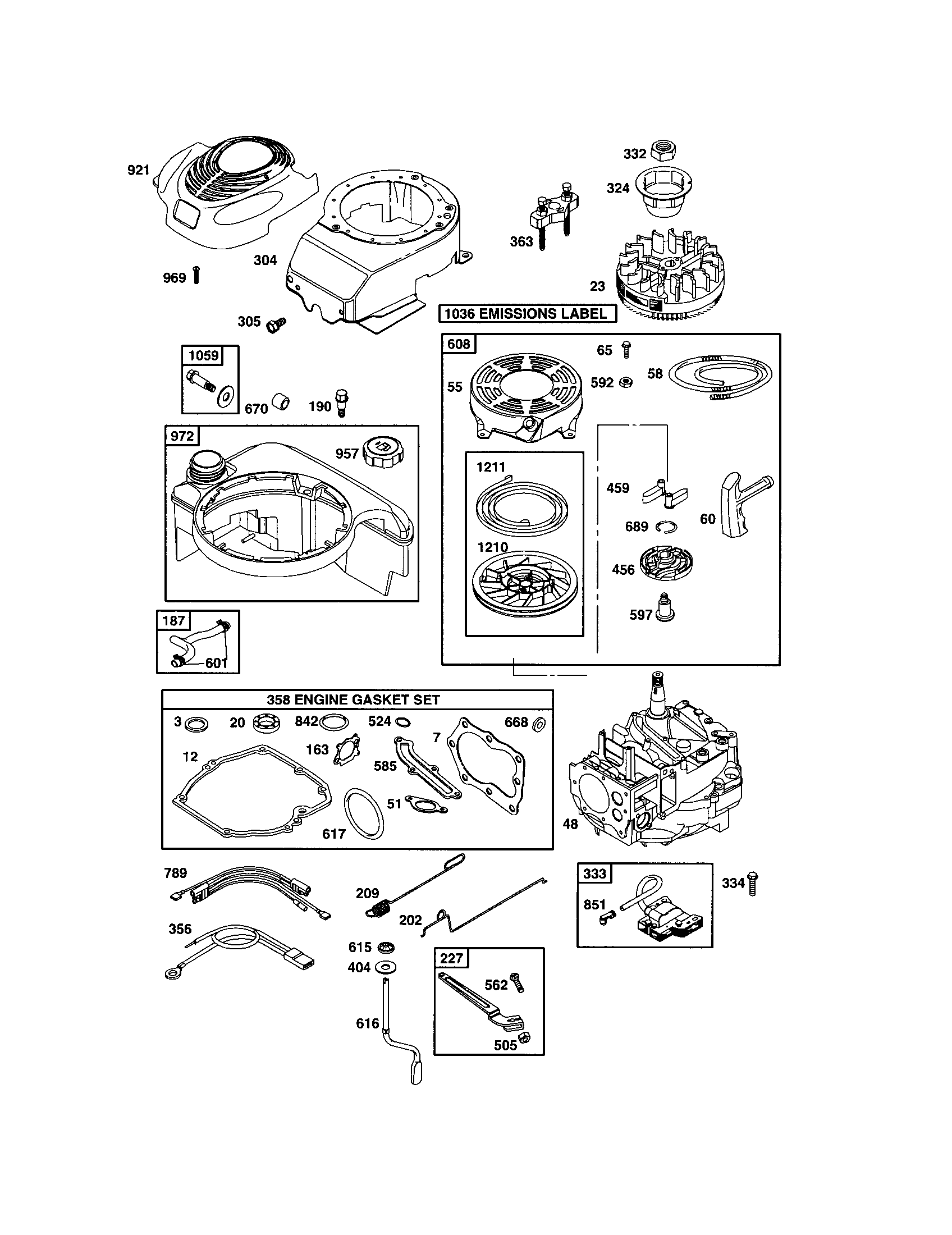 Blower-housing/starter rewind